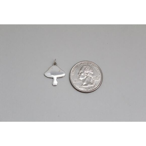 Sterling Silver Mushroom Charm with Bronze Star and Moon - Picture 3 of 4